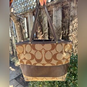 Coach Brown Signature Tote